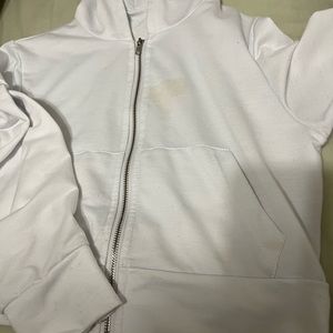 White cropped sweatshirt